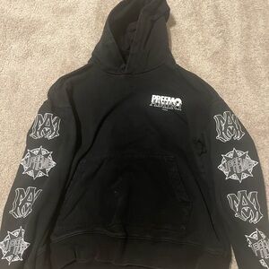 AMIRI Black Hoodie with White Graphics